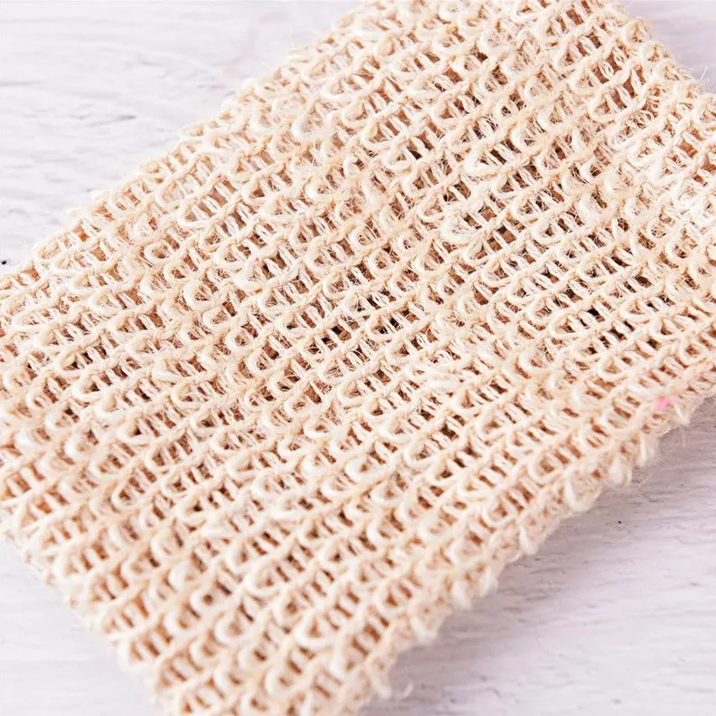 BBTO 5 Pieces Soap Saver Bag Natural Sisal Exfoliating Soap Pouch for Foaming and Drying The Soap Bars Shower Soap Bag